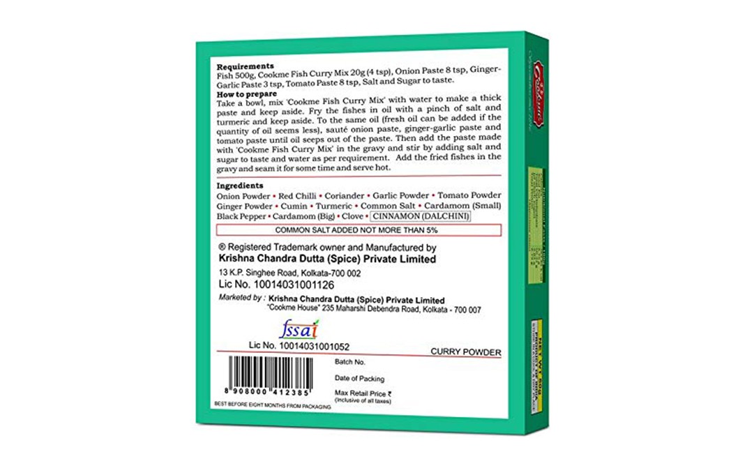 Cookme Fish Curry    Pack  50 grams